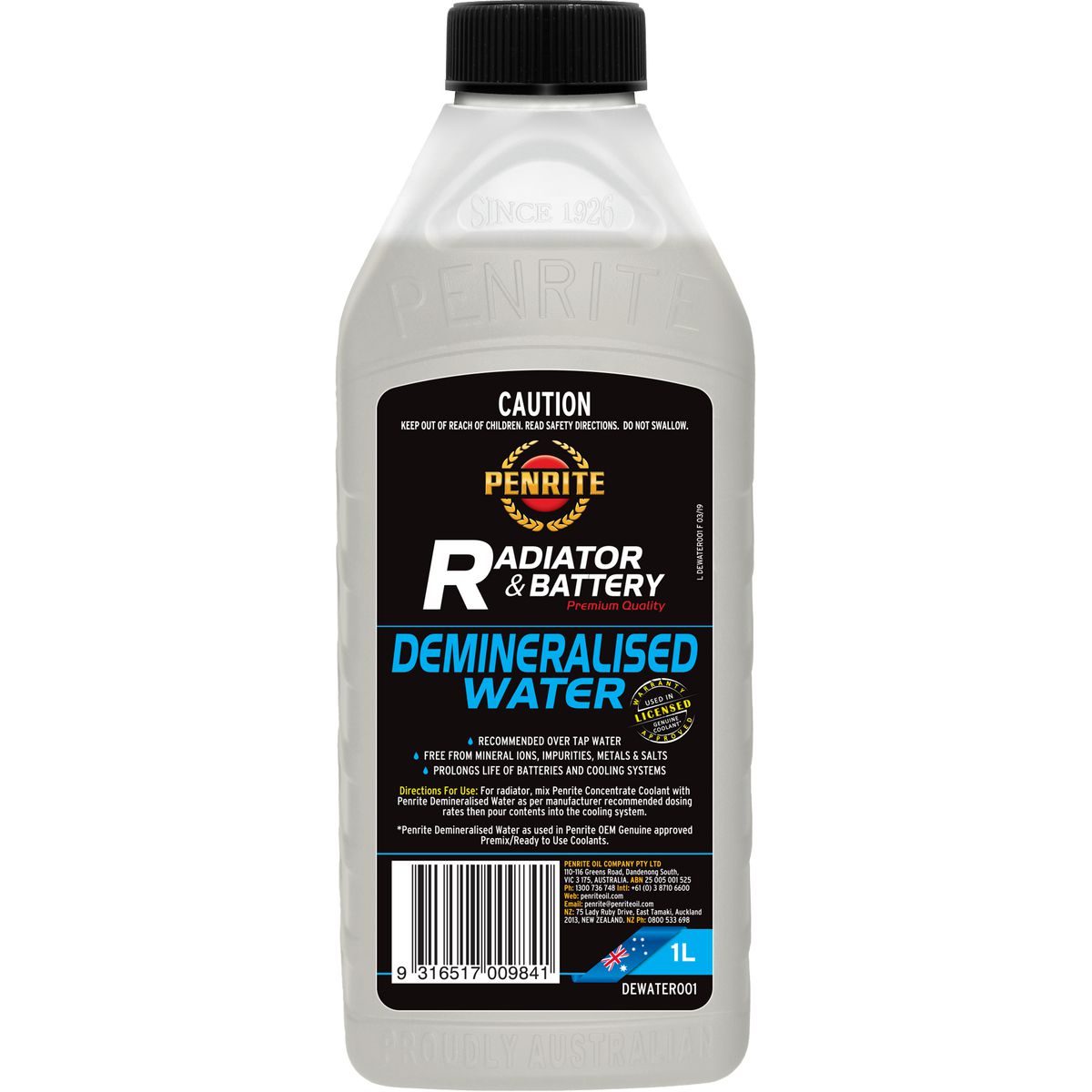 Penrite Demineralised Water 1L