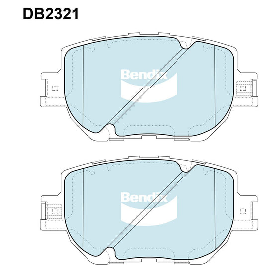 Bendix General CT Brake Pad Set Front DB2321 GCT