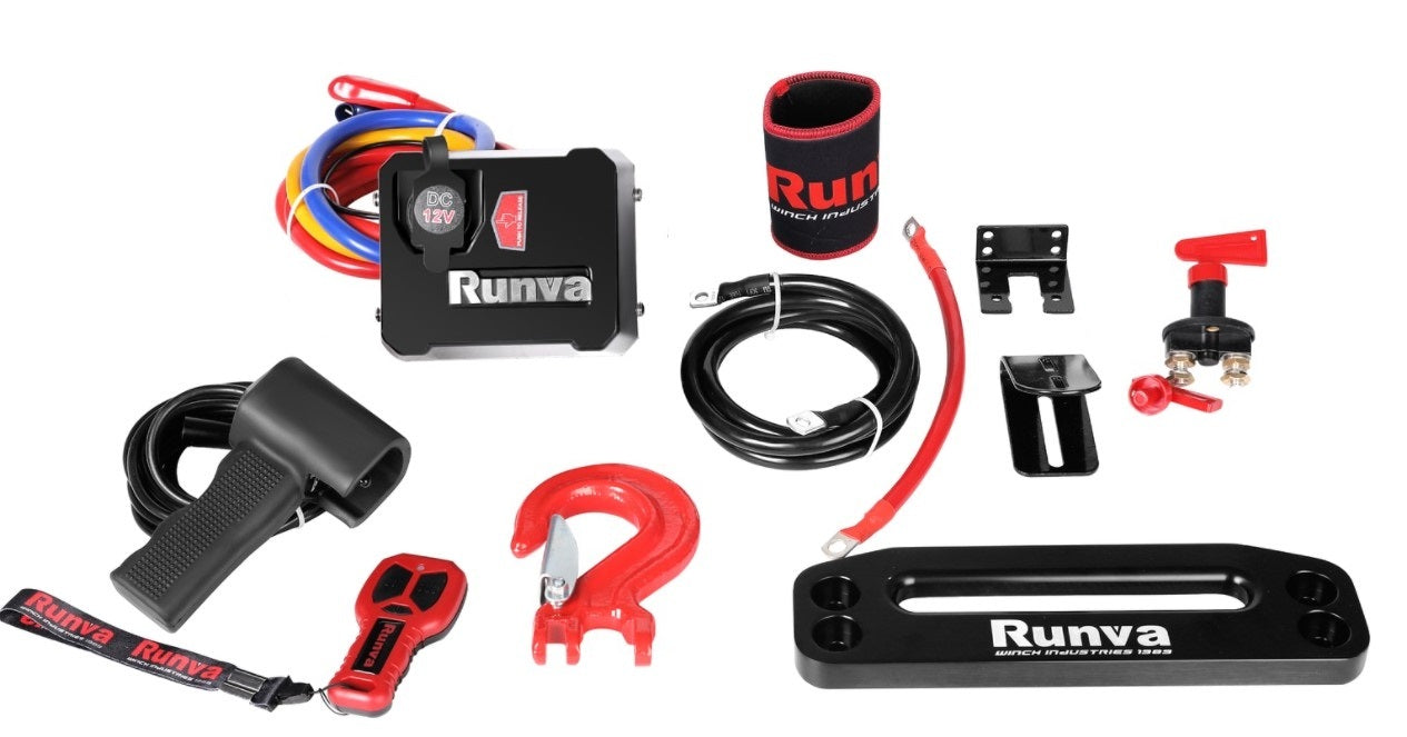 Runva EWL9500 4x4 Winch 12V 9500lb W/Synthetic Rope EWL950012VD