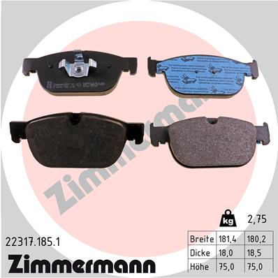 Zimmermann Brake Pad Front Set 22317.185.1