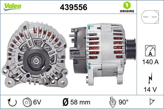 Valeo Alternator 12V 180A 439556