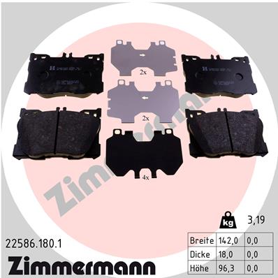 Zimmermann Brake Pad Front  Set 22586.180.1