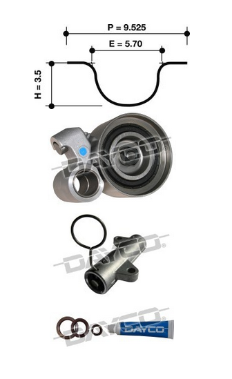 Dayco Timing Belt Kit KTBA170H