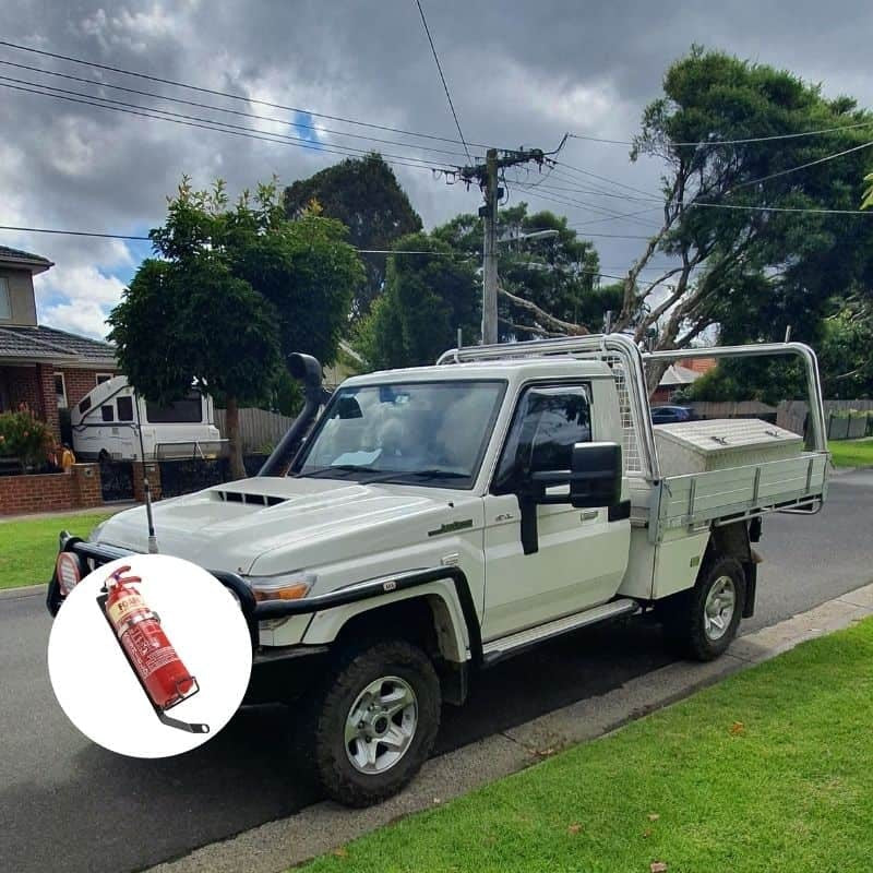 Kap Industries RH Fire Extinguisher Bracket to suit Landcruiser 79 Single Cab 17+ - KI-LC-79-SC17+-RHS