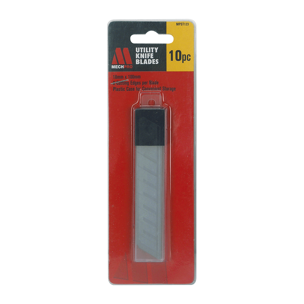 Mechpro Utility Knife Blades 18mm 10pc MPST123