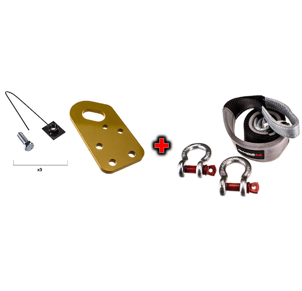 Drivetech 4x4 Recovery Point to suit Patrol GQ/GU and Equaliser Strap Kit Bundle