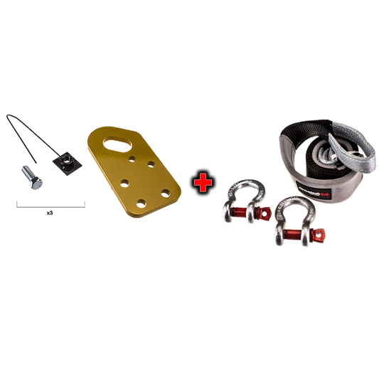 Drivetech 4x4 Recovery Point to suit Patrol GQ/GU and Equaliser Strap Kit Bundle
