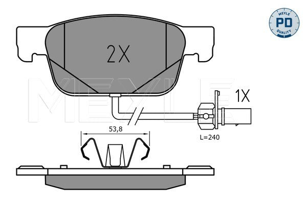 MEYLE Brake Pad Set 025 223 8317PD
