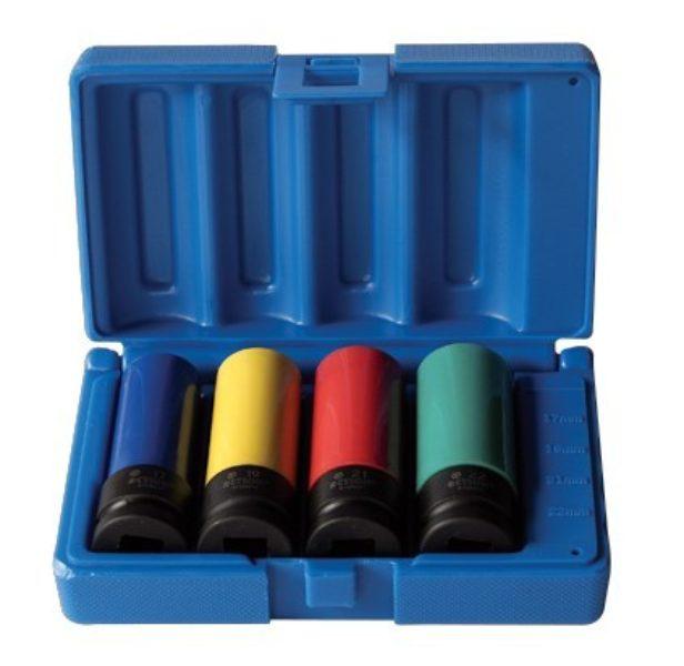 Action Wheel Nut Impact Socket Set 1/2"" Drive 4 Piece Metric 611260401