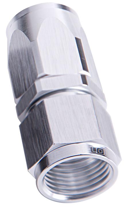 Aeroflow AF101-10S -10AN Taper Full Flow Swivel Straight Hose End Silver