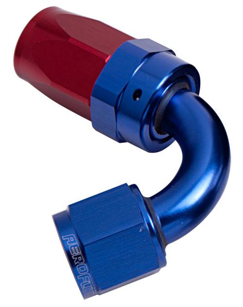 Aeroflow AF104-08 -8AN Taper Series 120 Degree Hose End Blue AF104-08