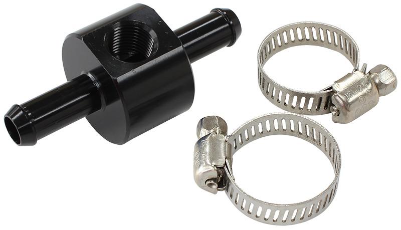 Aeroflow AF138-05BLK 5/16"" Barb With 1/8"" Port Adapter Black Straight