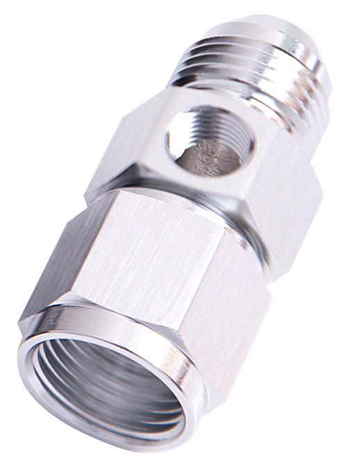 Aeroflow AF140-06S Straight Female - Male -6AN Silver With 1/8"" Npt Port