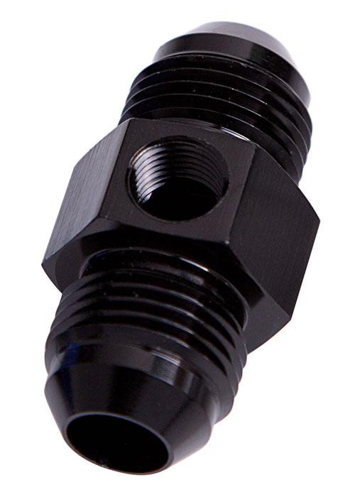 Aeroflow AF141-06BLK Straight Male - Male -6AN Black With 1/8"" Npt Port
