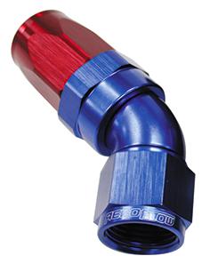 Aeroflow AF152-10 45 Deg Hose End -10AN Blue Full Flow Taper Style AF152-10