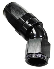 Aeroflow AF152-08BLK 45 Deg Hose End -08AN Black Full Flow Taper Style AF152-08BLK