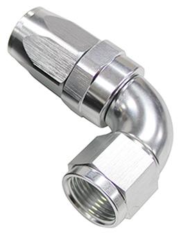 Aeroflow AF153-10S 90 Deg Hose End -10AN Silver Full Flow Taper Style AF153-10S