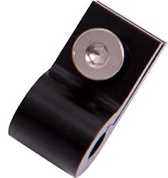 Aeroflow AF157-09BLK Billet P Style Clamp -6 Hose Black 14.3mm ID or 9/16"" ID