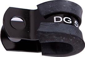 Aeroflow AF158-03BLK Cushioned P Clamps -3AN 10Pk Black 4.7mm ID or 3/16"" ID