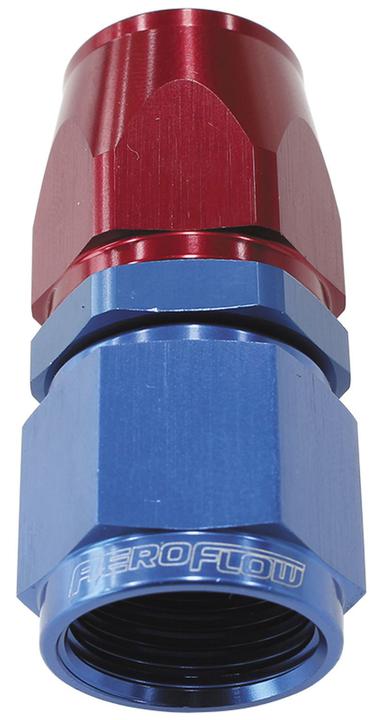 Aeroflow AF201-06D Alloy Straight Hose End -6AN Blue Swivel Nut Suits Teflon AF201-06D