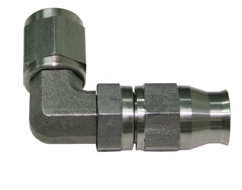 Aeroflow AF203-03 Ss 90 Deg Hose End -3AN Steel Swivel Nut Suits Teflon AF203-03