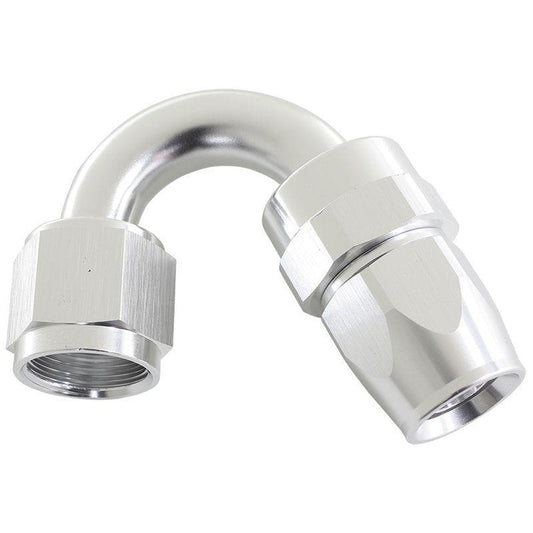 Aeroflow AF205-04DS Alloy 150 Deg Hose End -4AN Silver Full Swivel Suits Teflon AF205-04DS