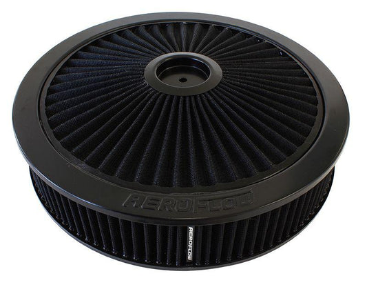 Aeroflow AF2251-3040 14"" X 3"" Full Flow Assembly 5-1/8"" 1-1/8"" Drop, Black