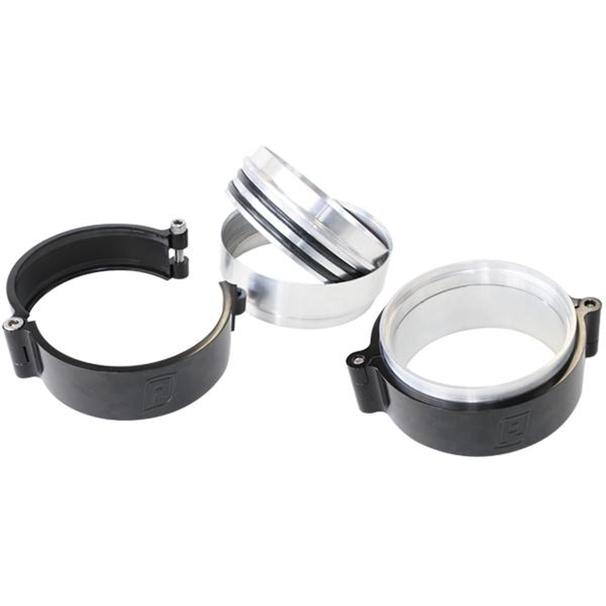 Aeroflow AF25-3000BLK 3.0"" Billet Intercooler Clamp Quick Connect Black