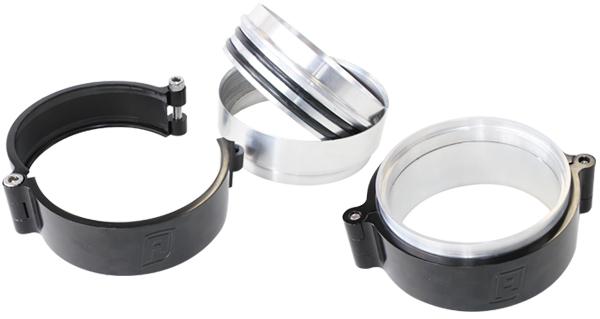 Aeroflow AF25-2500BLK 2.5"" Billet Intercooler Clamp Quick Connect Black