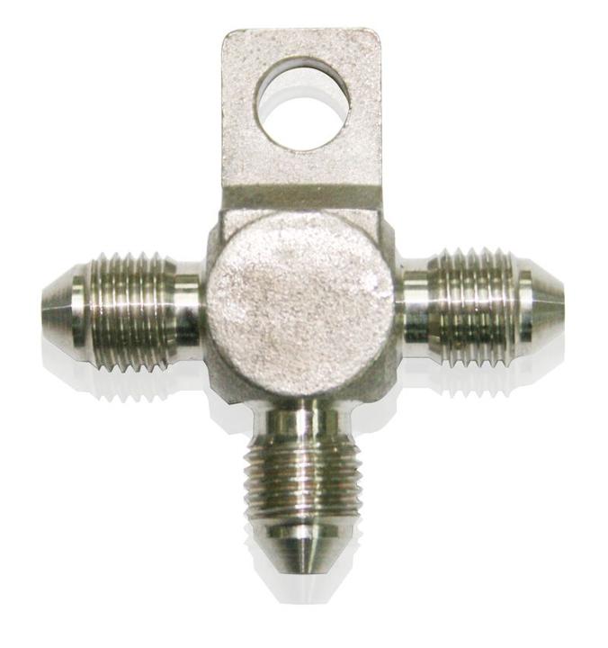 Aeroflow AF326-03 Stainless -3AN Tee With Mount Stainless With Mount Hole AF326-03