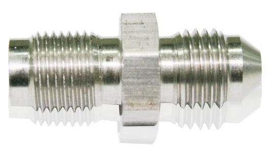 Aeroflow AF341-04 -4AN To Inverted 7/16 X 24 Stainless Male To Male