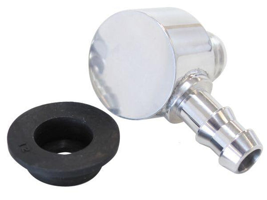Aeroflow AF350-01 Billet Booster Valve Universal21mm 13/16"" Hole To 3/8 Barb