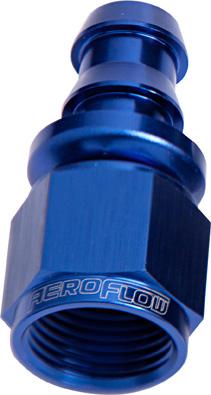Aeroflow AF401-10 Straight Push Lock End -10AN Blue No Clamp Required AF401-10