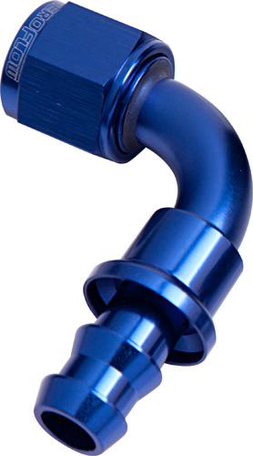 Aeroflow AF403-06 90 Deg Push Lock End -6AN Blue No Clamp Required AF403-06