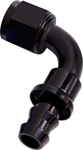 Aeroflow AF403-08BLK 90 Deg Push Lock End -8AN Black No Clamp Required AF403-08BLK