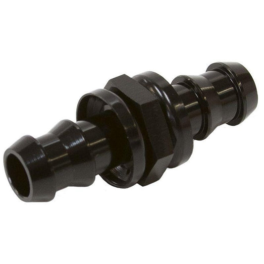 Aeroflow AF410-10BLK -10 Push Lock Barb Joiner Black 5/8"" Male To Male Barb