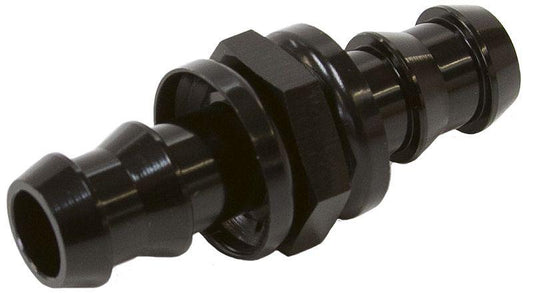 Aeroflow AF410-06-05BLK 8mm To 3/8"" -6 Pushlock Hosejoiner Black Male To Male