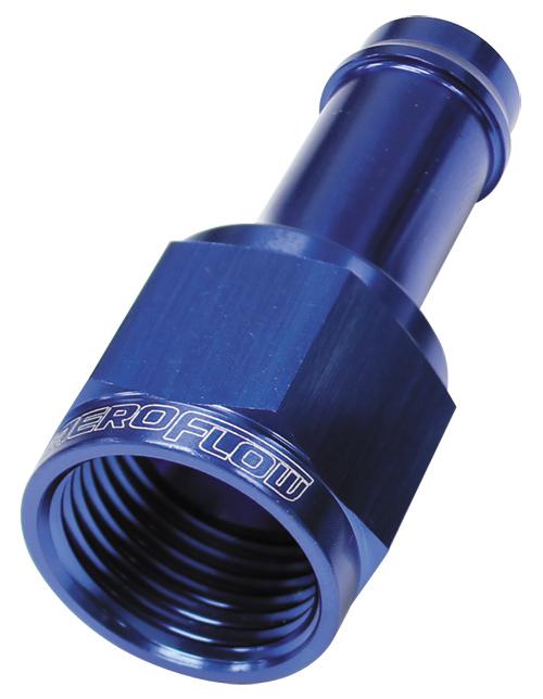 Aeroflow AF411-06 Female -6AN To 3/8"" Barb Blue With Tube Nut