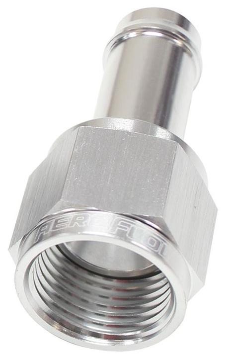 Aeroflow AF411-06-05S Female -6AN To 5/16"" Barb Silver With Tube Nut