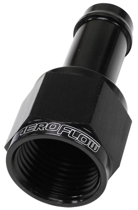 Aeroflow AF411-08BLK Female -8AN To 1/2"" Barb Black With Tube Nut