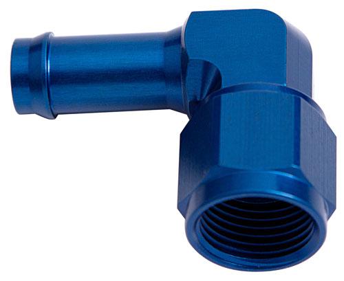 Aeroflow AF413-06-05 Female -6AN 90Deg To 5/16 Barb Blue Swivel Nut