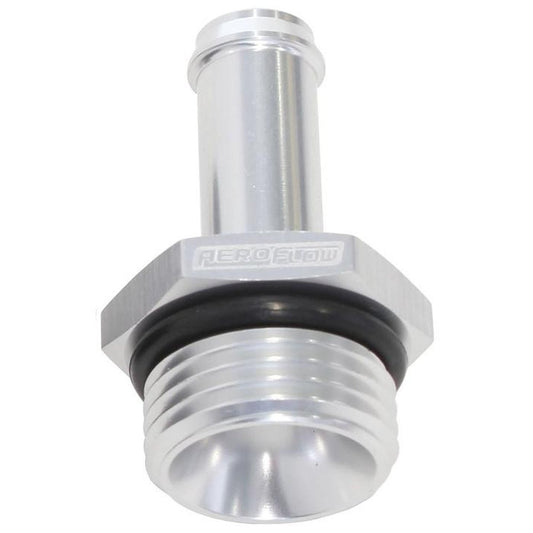 Aeroflow AF414-06-05S -6ORB To 5/16"" Push On Barb Silver