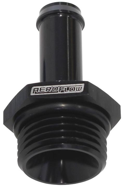 Aeroflow AF414-06-06BLK -6ORB To 3/8"" Push On Barb Black