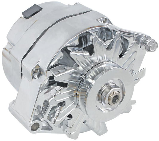 Aeroflow Chrome 100 Amp 1 Or 3 Wire Alternator Suits GM Chev