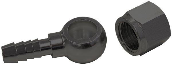 Aeroflow AF49-1020BLK / Bosch Fuel Pump 8mm / 5/16""Banjo & Nut Kit Black