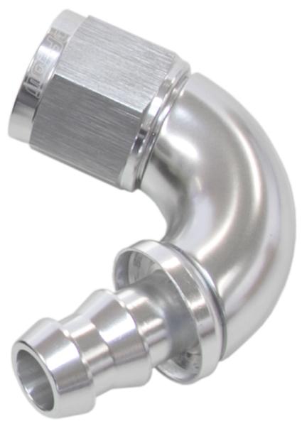 Aeroflow AF514-06S -6AN 120 Silver Full Flow Push Lock AF514-06S