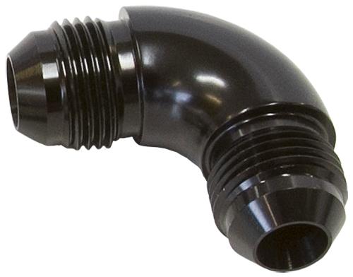 Aeroflow AF521-06BLK -6AN 90 Deg Male Flare Union Black Full Flow No Restriction AF521-06BLK