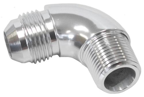 Aeroflow AF522-12S 90 Deg 3/4"" To -12AN Full Flow Silver No Restriction In Bend AF522-12S