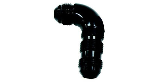Aeroflow AF533-06BLK 90 Deg Bulkhead -6AN Full Flow Black No Restriction Nut Seper AF533-06BLK