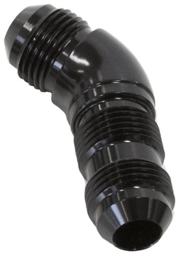 Aeroflow AF537-08BLK 45 Deg Bulkhead -8AN Full Flow Black No Retrictio Nut Seperat AF537-08BLK